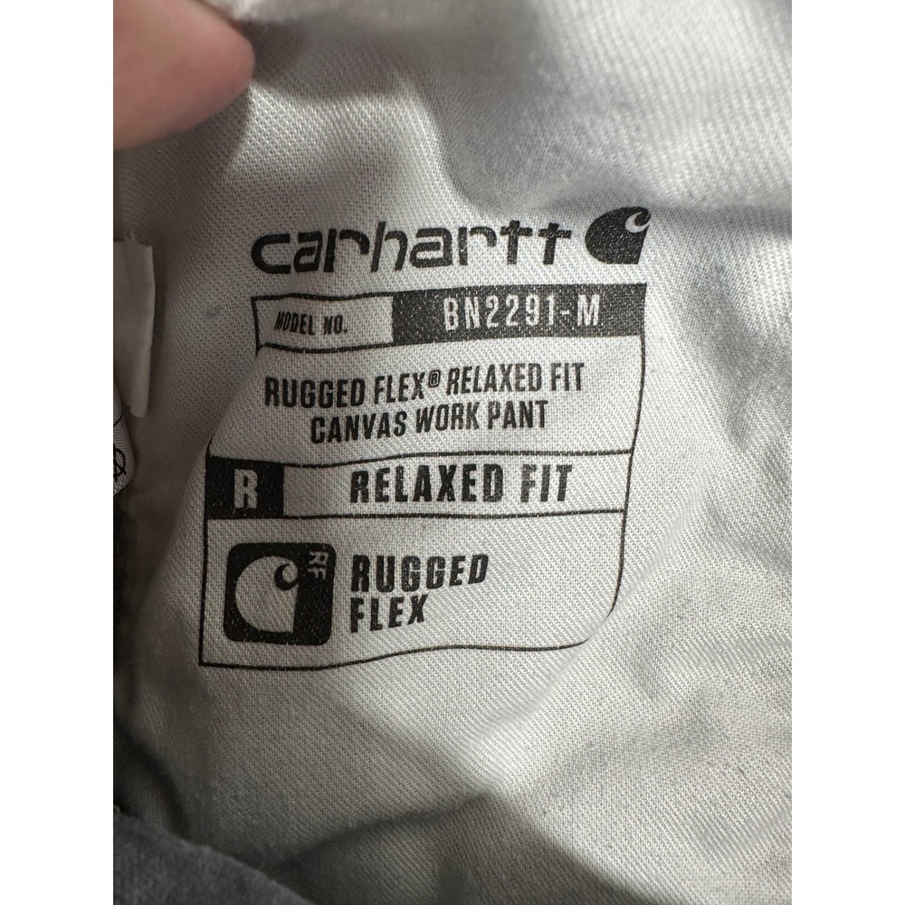 Carhartt Rugged Flex Relaxed Fit Canvas Work Pant Sz 36x34 Grey Distress BN2291M - Picture 5 of 11